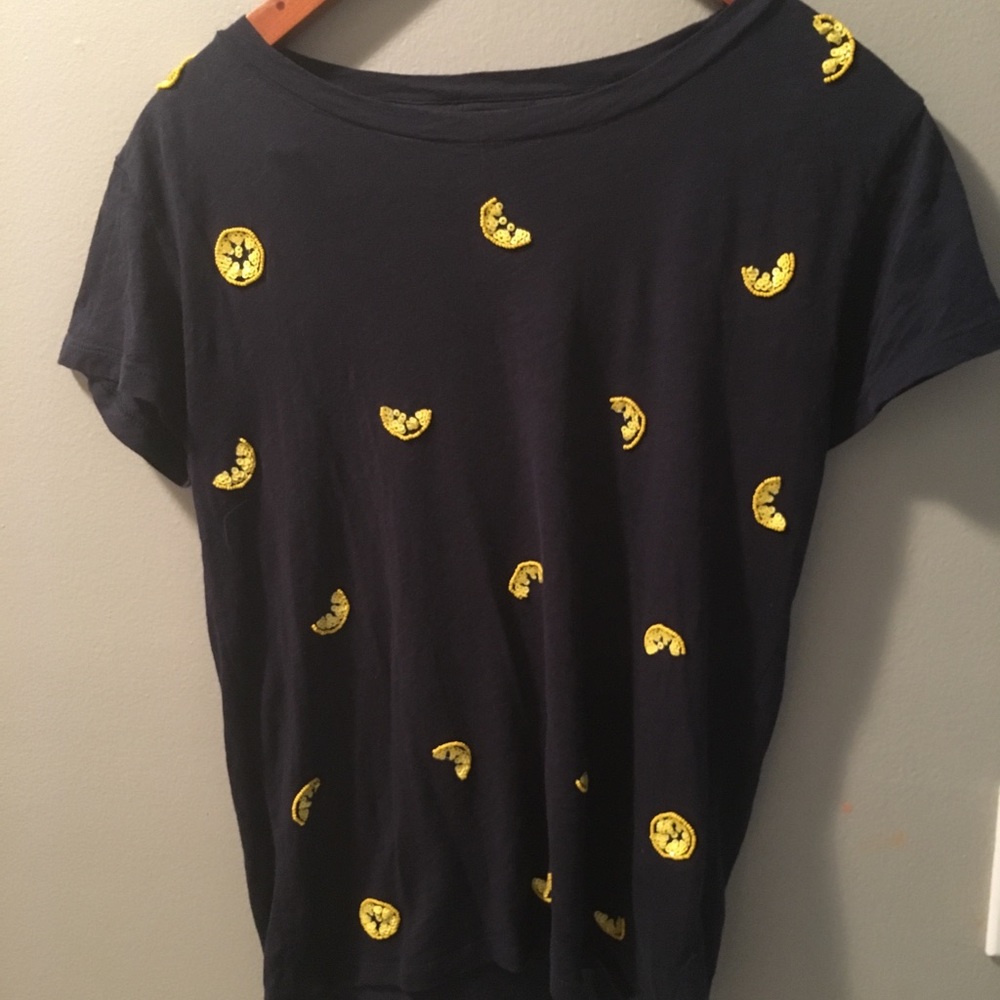 super cute j-crew lemon tee